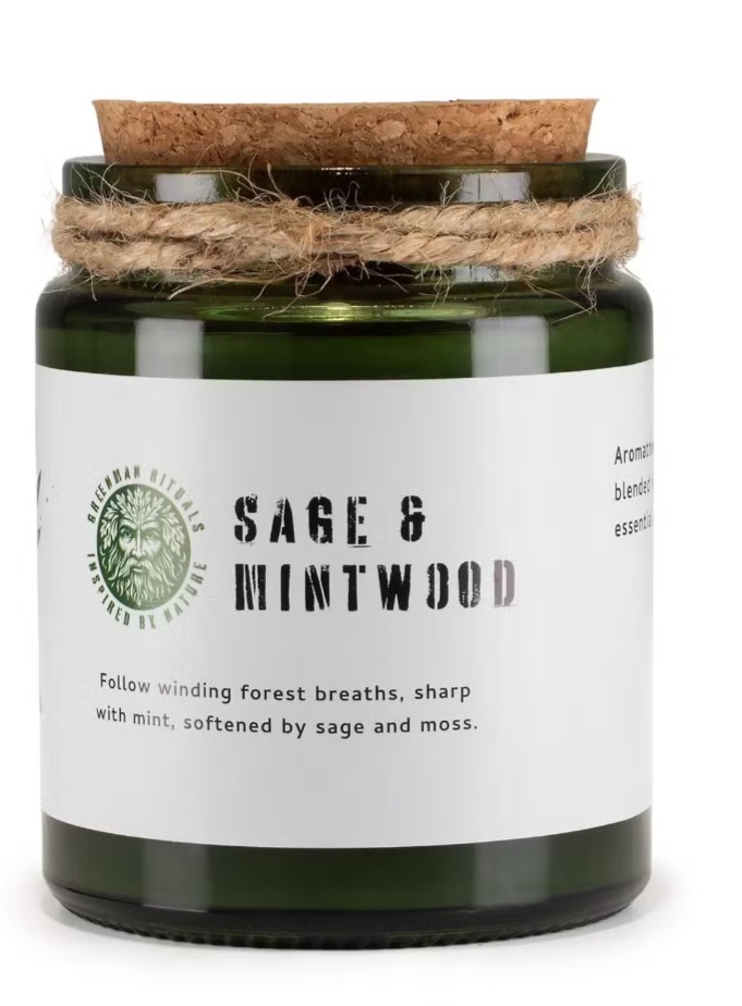 Sojų vaško žvakė ,,Sage & Mintwood"