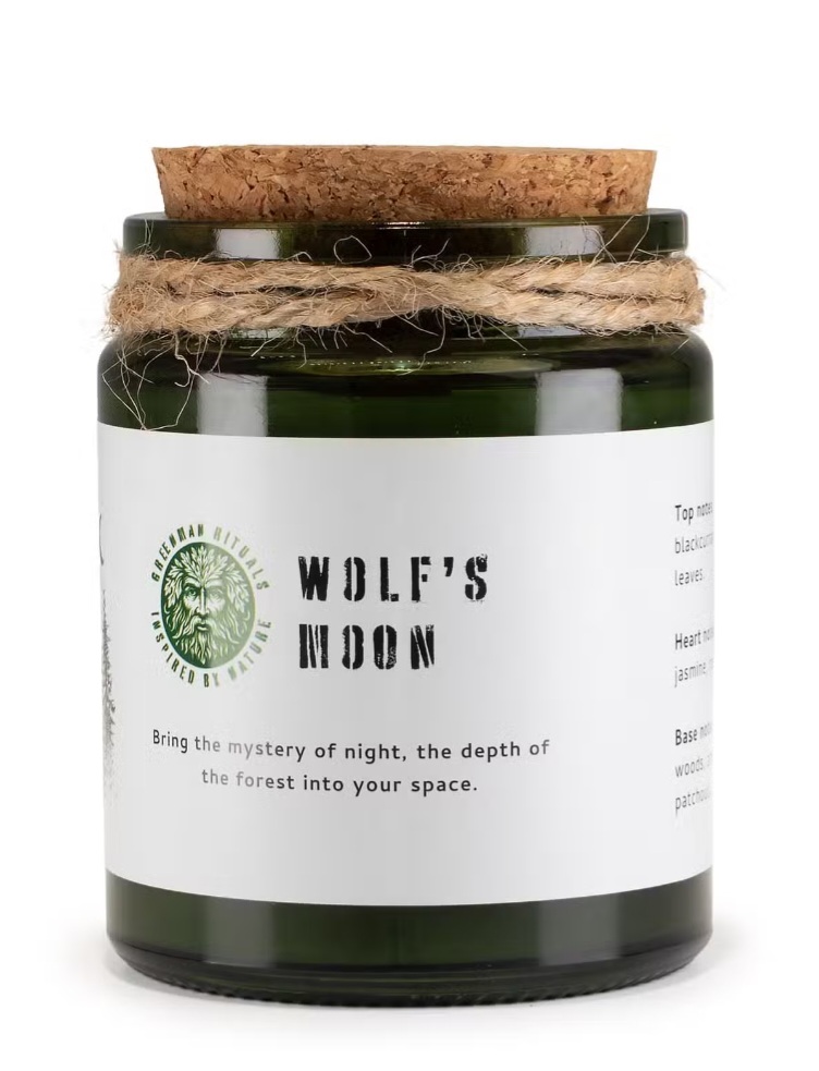 Sojų vaško žvakė ,,Wolf's Moon"